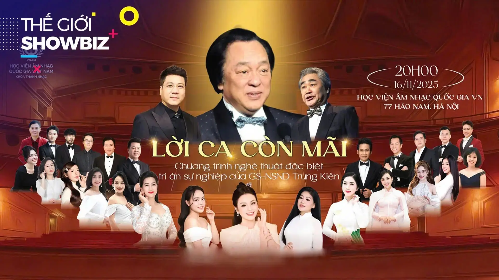 'Lời ca còn mãi' - Đêm nhạc tri ân NSND Trung Kiên | Thế giới Showbiz | 10/11/2025